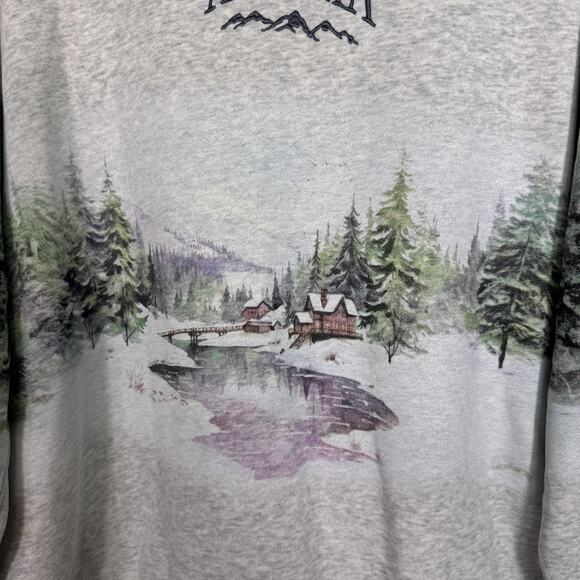 Abercrombie & Fitch Sweatshirt Womens Small Denali Alaska Scenic Sunday Crew - Picture 5 of 10